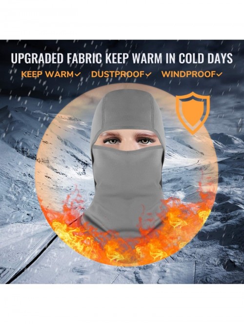 Balaclavas Balaclava Outdoor Sport Hoodie Face Warmer Thermal Windproof Hood - Gray - CA18ZSCTYYY $18.96