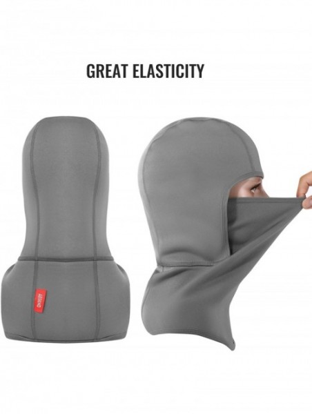 Balaclavas Balaclava Outdoor Sport Hoodie Face Warmer Thermal Windproof Hood - Gray - CA18ZSCTYYY $18.96