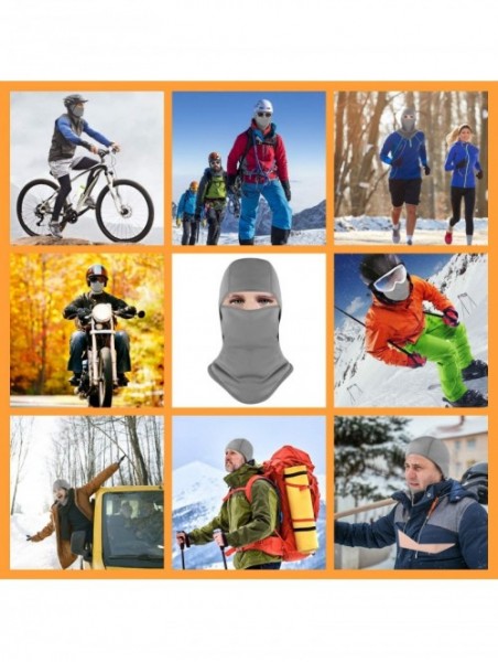 Balaclavas Balaclava Outdoor Sport Hoodie Face Warmer Thermal Windproof Hood - Gray - CA18ZSCTYYY $18.96