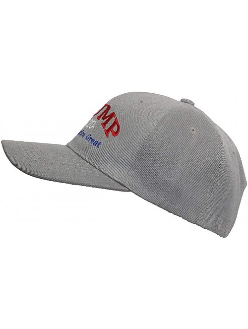 Baseball Caps Adult Embroidered Trump 2020 Keep America Great Campaign Cap - Gray W/Rwb Thread - C01956YO5NW $14.15