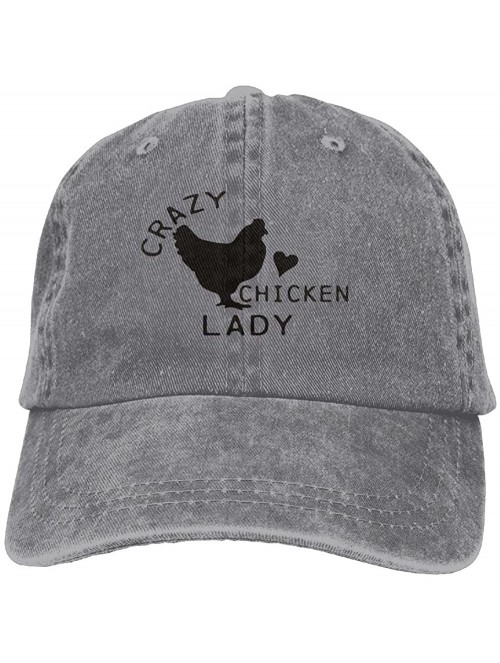 Cowboy Hats Crazy Chicken Trend Printing Cowboy Hat Fashion Baseball Cap for Men and Women Black - Ash - C61804KSUNW $21.48