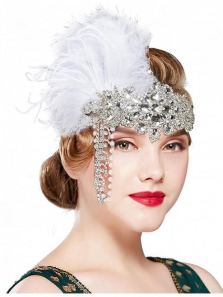 Headbands Headband Flapper Headpiece Accessory - White - C118TI5GKL2 $19.38