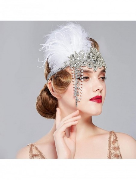 Headbands Headband Flapper Headpiece Accessory - White - C118TI5GKL2 $19.38