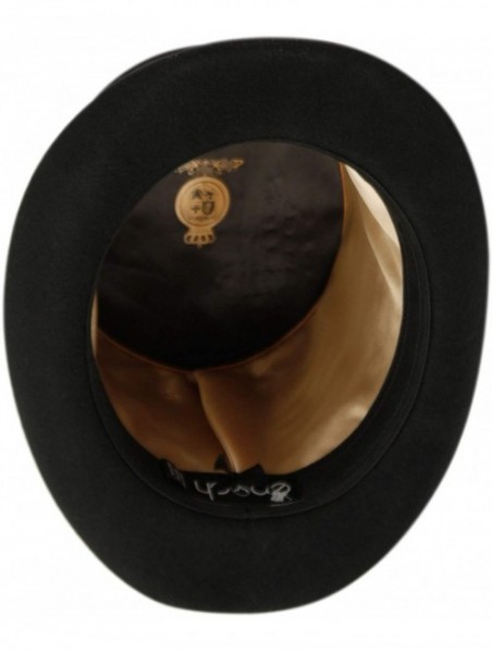 Fedoras Men's Steampunk Top Wool Felt Hat - He80black - C018LDOEYZ3 $74.45