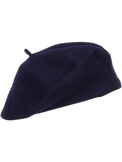 Berets Ladies Wool Beret - Navy - C812LJZ9FLV $28.75