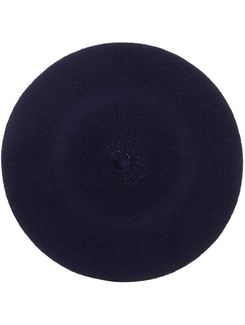 Berets Ladies Wool Beret - Navy - C812LJZ9FLV $28.75