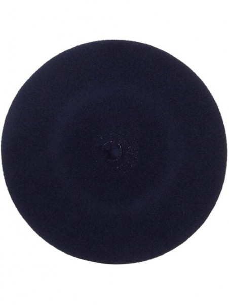 Berets Ladies Wool Beret - Navy - C812LJZ9FLV $28.75