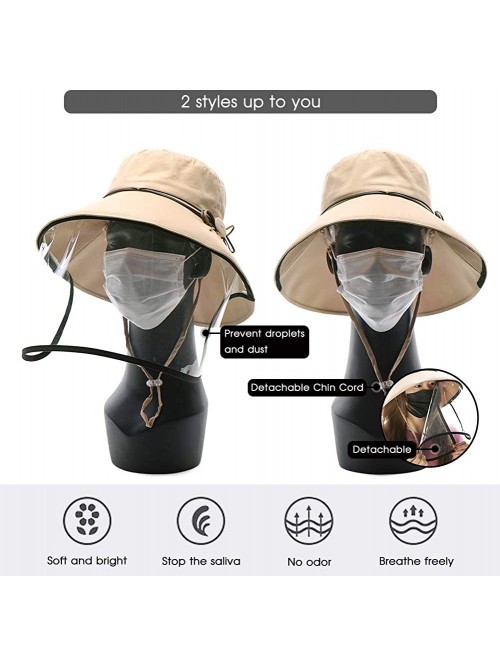 Sun Hats Womens Collapsible Bucket Hat Sun Protection Summer UPF 50 String Golf Garden Hiking 56-59cm - 69046-khaki - CY18LL5...