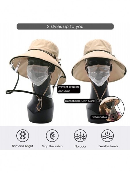 Sun Hats Womens Collapsible Bucket Hat Sun Protection Summer UPF 50 String Golf Garden Hiking 56-59cm - 69046-khaki - CY18LL5...