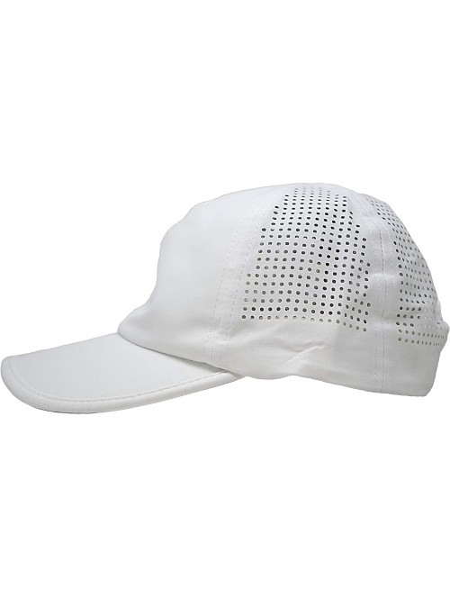 Baseball Caps Womens Athletic Mesh Hat Performance Sport Running Baseball Cap - Eyelet - White - CW18RTR0E97 $20.07