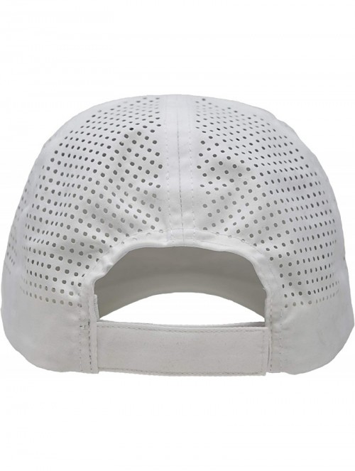 Baseball Caps Womens Athletic Mesh Hat Performance Sport Running Baseball Cap - Eyelet - White - CW18RTR0E97 $20.07