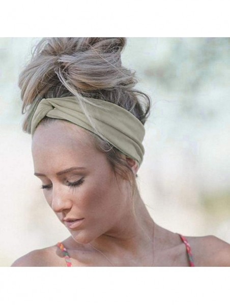 Headbands Turban Headbands for Women Twisted Boho Headwrap Yoga Workout Sport Thick Head Bands(4 pack) - J-4 pcs - CU18AONG8U...