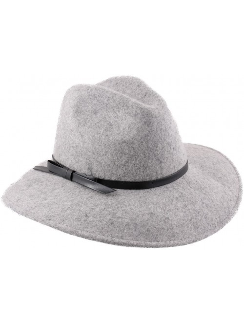 Fedoras Women's Lady Traveller Wool Felt Floppy Hat - Gris-chine - CX187NG77UK $44.29
