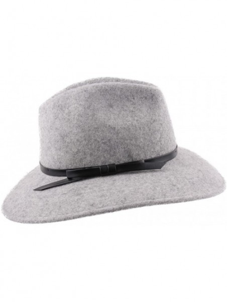 Fedoras Women's Lady Traveller Wool Felt Floppy Hat - Gris-chine - CX187NG77UK $44.29