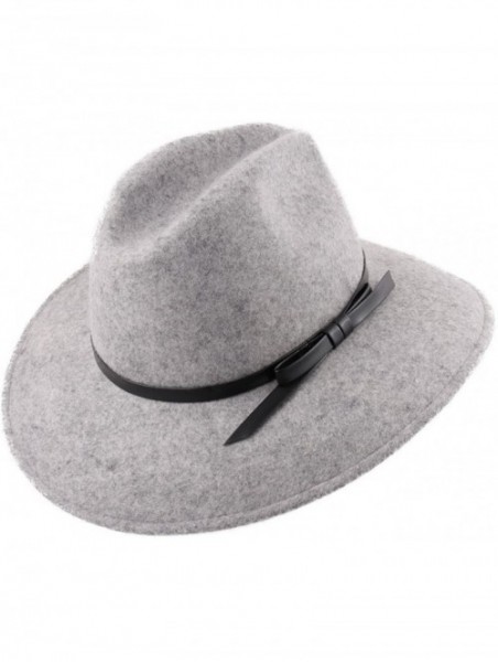 Fedoras Women's Lady Traveller Wool Felt Floppy Hat - Gris-chine - CX187NG77UK $44.29