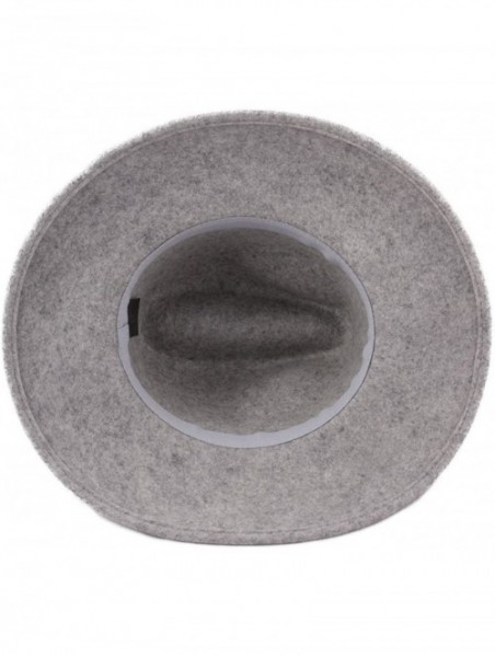 Fedoras Women's Lady Traveller Wool Felt Floppy Hat - Gris-chine - CX187NG77UK $44.29