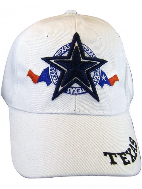 Baseball Caps Texas Star & Circle Adjustable Baseball Cap - White - C217Y05MTN7 $14.99