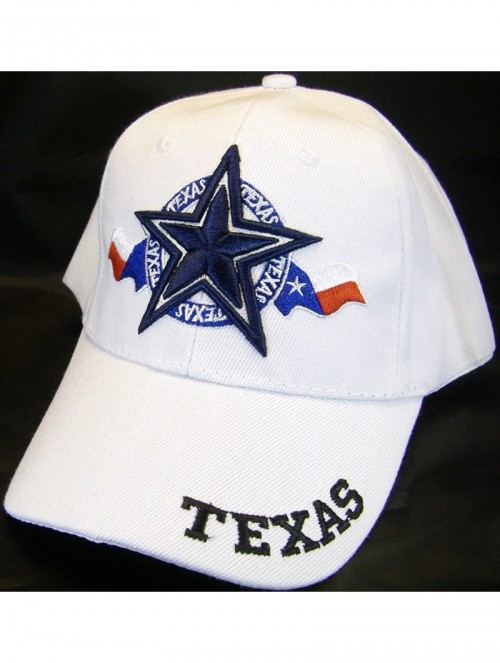 Baseball Caps Texas Star & Circle Adjustable Baseball Cap - White - C217Y05MTN7 $14.99