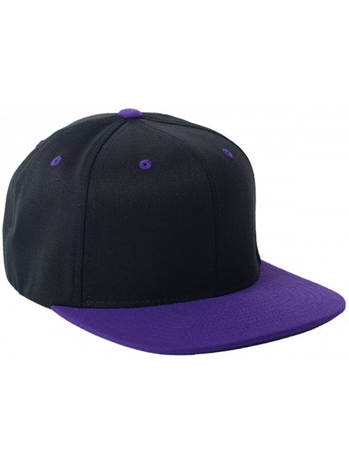 Baseball Caps One Ten Wool Cap - Snapback - 110F/T - Black/Purple - CV12LLJ8D4P $12.20