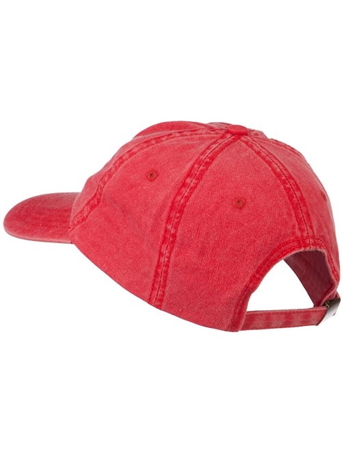 Baseball Caps Western State Alaska Embroidered Washed Cap - Red - C411MJ3UNJB $32.60