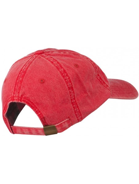 Baseball Caps Western State Alaska Embroidered Washed Cap - Red - C411MJ3UNJB $32.60