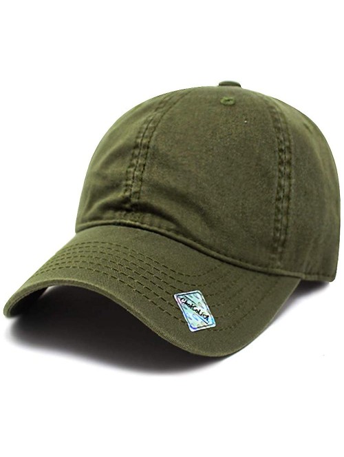 Baseball Caps Baseball Cap Dad Hat for Men and Women Cotton Low Profile Adjustable Polo Curved Brim - Army Green - CK189XGYHU...