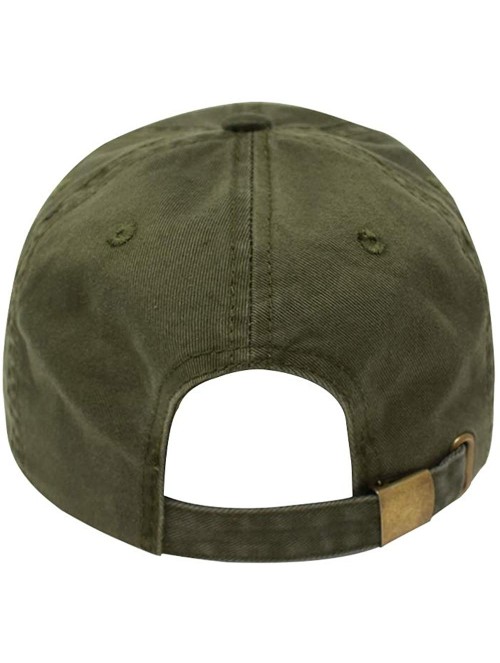 Baseball Caps Baseball Cap Dad Hat for Men and Women Cotton Low Profile Adjustable Polo Curved Brim - Army Green - CK189XGYHU...