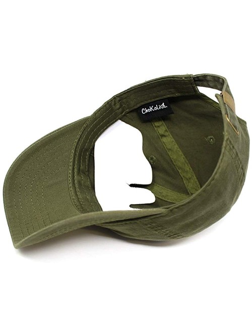 Baseball Caps Baseball Cap Dad Hat for Men and Women Cotton Low Profile Adjustable Polo Curved Brim - Army Green - CK189XGYHU...