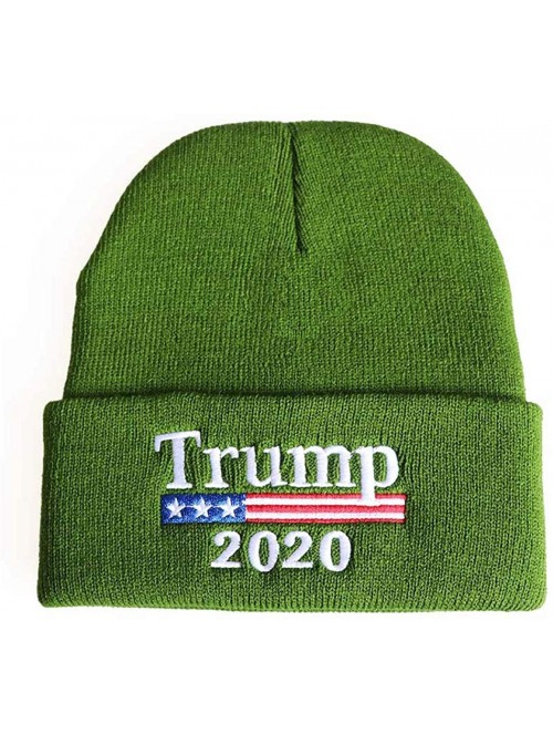 Skullies & Beanies Trump 2020 Beanie Hat Make America Great Again Muffin Cap Winter Warm Knit Ski Hat - Tp-green D - CH18ZGAQ...