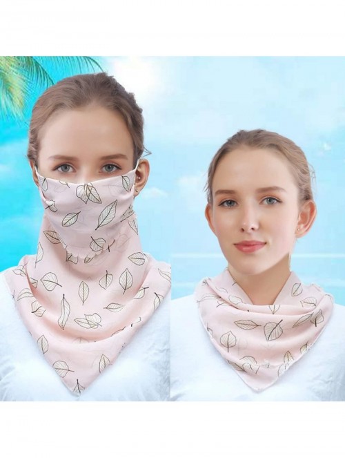 Balaclavas 2 Pack Women Sun Mask Chiffon Neck Gaiter Sun Proof Face Mask Colorful Face Cover Outdoors Fishing UV Protection -...