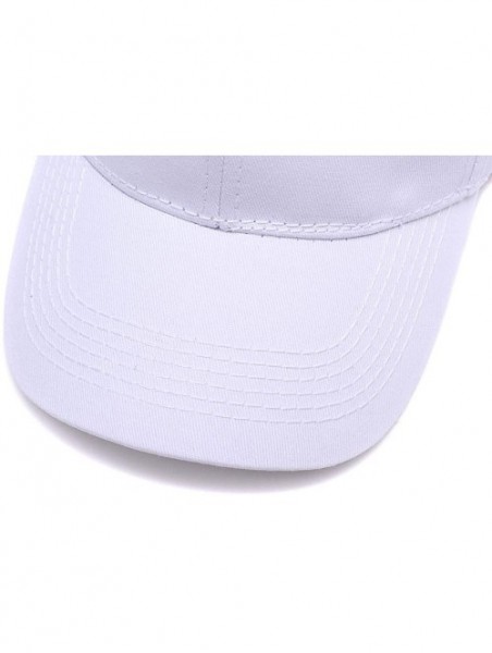 Baseball Caps Custom Embroidered Adjustable Baseball Hat Embroidery Cowboy Caps Men Women Text Gift - White - CG18H49CL5S $21.73