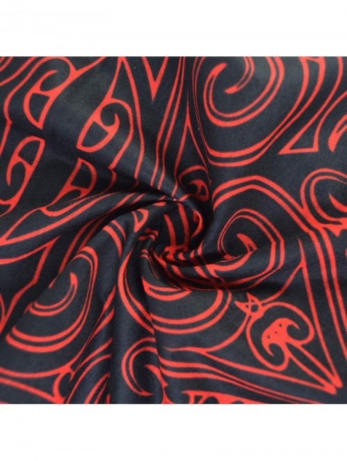 Balaclavas Seamless Bandana Face Mask Rave Men Women for Dust Sun Wind Protection - Spiral Deep Black Red - CG196H72MUZ $15.39