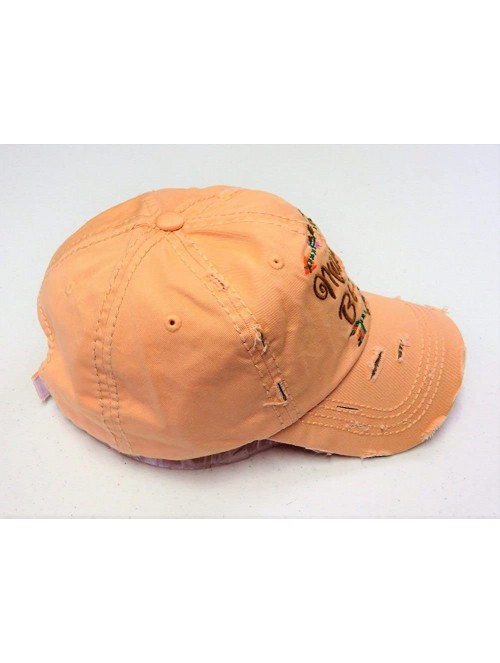 Baseball Caps Embroidered Mama Bear Vintage Style Baseball Cap Hat - Washed Peach - CK186GH7RSM $19.19