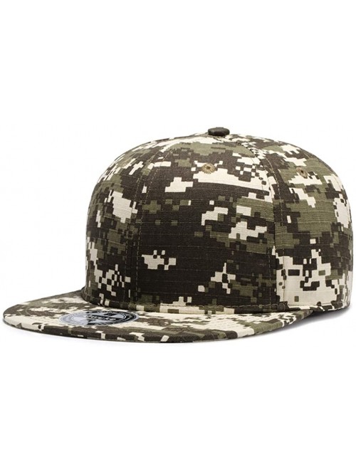 Baseball Caps Unisex Snapback Hats Adjustable USA Army Camouflage Flat Brim Baseball Cap - W121 - CI18R4D0E7U $16.88