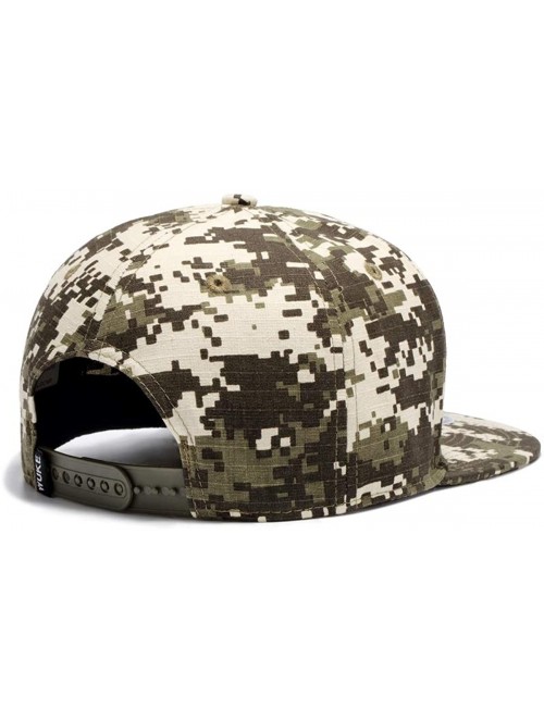 Baseball Caps Unisex Snapback Hats Adjustable USA Army Camouflage Flat Brim Baseball Cap - W121 - CI18R4D0E7U $16.88