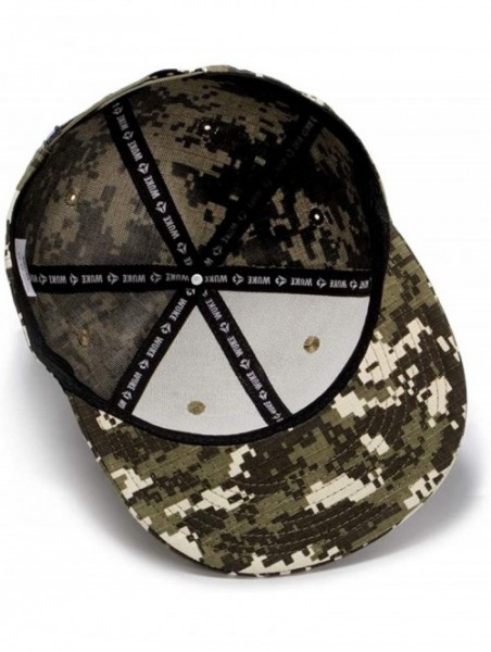 Baseball Caps Unisex Snapback Hats Adjustable USA Army Camouflage Flat Brim Baseball Cap - W121 - CI18R4D0E7U $16.88