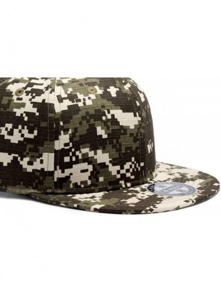 Baseball Caps Unisex Snapback Hats Adjustable USA Army Camouflage Flat Brim Baseball Cap - W121 - CI18R4D0E7U $16.88