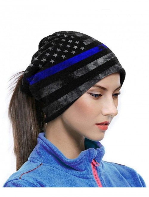 Balaclavas Neck Gaiter Headwear Face Sun Mask Magic Scarf Bandana Balaclava - New American Thin Blue Line Flag - CY1979MWQEI ...