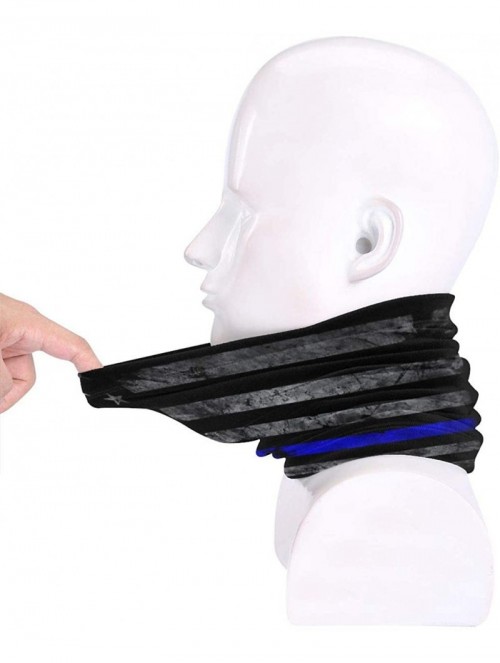 Balaclavas Neck Gaiter Headwear Face Sun Mask Magic Scarf Bandana Balaclava - New American Thin Blue Line Flag - CY1979MWQEI ...