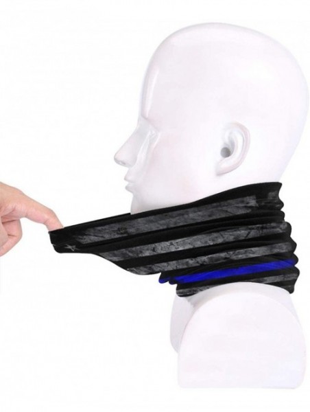 Balaclavas Neck Gaiter Headwear Face Sun Mask Magic Scarf Bandana Balaclava - New American Thin Blue Line Flag - CY1979MWQEI ...