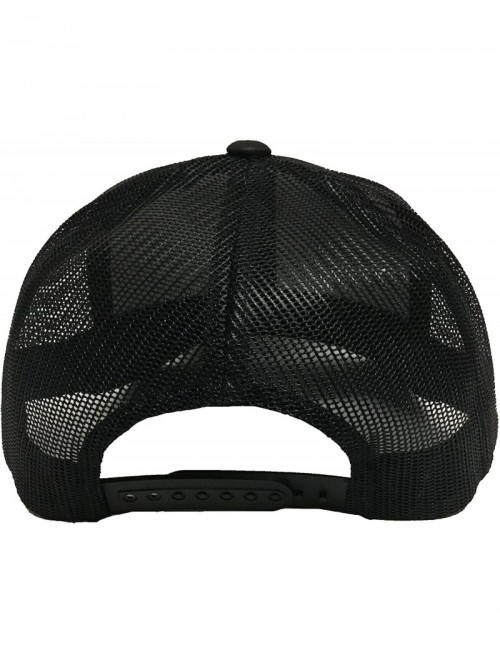 Baseball Caps Placa De Michoacan 3 Logos Hat Black Mesh Snapback - CT187A8LHOO $43.06