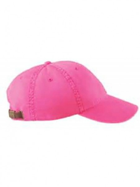 Baseball Caps Monogrammed 6-Panel Low-Profile Washed Pigment-Dyed Cap - Hot Pink - C212IJQEBYJ $33.35