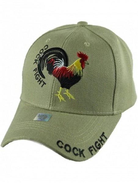 Baseball Caps Plain Baseball Cap Cock Fight Rooster Caps Solid Casual Hat Fashion Hats - Khaki - CM18IKY4Q97 $15.54