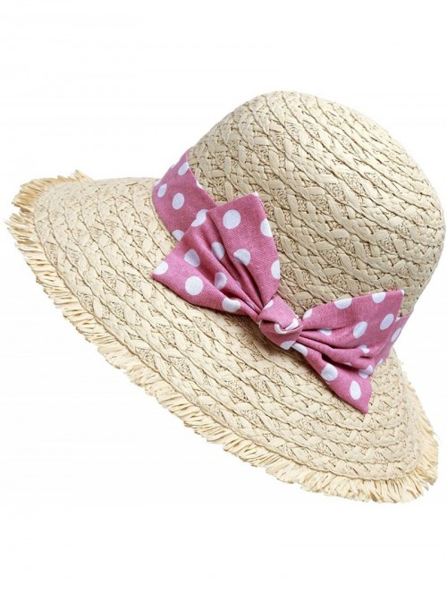 Sun Hats Women Straw Sun Hats Summer Beach Cap Foldable Floppy Packable Wide Brim Hat - 016 Beige-yellow - C5193WSA94L $14.17