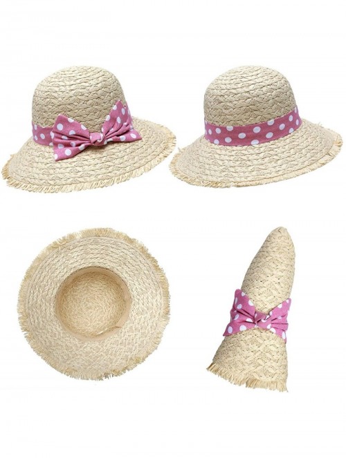 Sun Hats Women Straw Sun Hats Summer Beach Cap Foldable Floppy Packable Wide Brim Hat - 016 Beige-yellow - C5193WSA94L $14.17