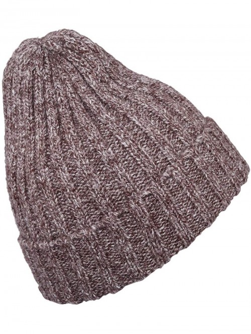 Skullies & Beanies Beanie Hats for Men Women-Baggy Knit Ski Warm Slouchy Cap - Style 3 Coffee & White - CQ18ID7A7YW $13.97