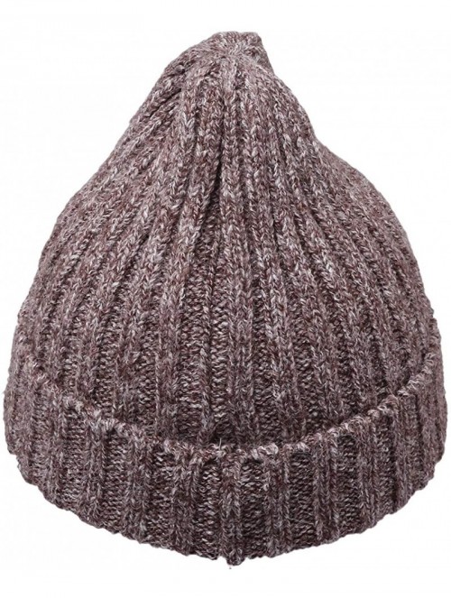 Skullies & Beanies Beanie Hats for Men Women-Baggy Knit Ski Warm Slouchy Cap - Style 3 Coffee & White - CQ18ID7A7YW $13.97