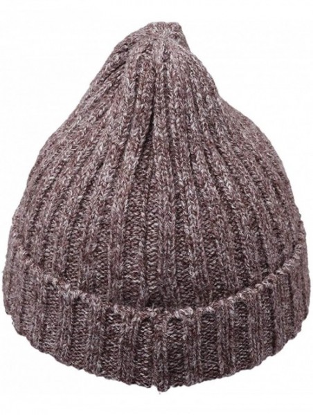 Skullies & Beanies Beanie Hats for Men Women-Baggy Knit Ski Warm Slouchy Cap - Style 3 Coffee & White - CQ18ID7A7YW $13.97