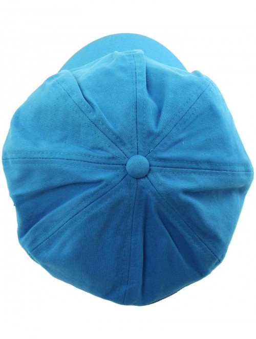 Newsboy Caps Summer 100% Cotton Plain Blank 8 Panel Newsboy Gatsby Apple Cabbie Cap Hat - Turquoise - CM11LUNMUJ7 $15.95