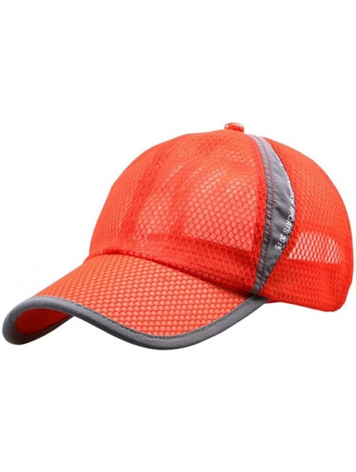 Baseball Caps Caps- Unisex Baseball Cap Punk Style Rivet Hat Silver Spikes Studs Snapback Caps Hip Hop Hat - Orange - CY12GIL...